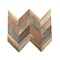 Ekena Millwork Chevron Boat Wood Mosaic Wall Tile, Natural Finish, 11 7/8"W x 11 7/8"H x 3/8"P WPW12X12CVMENA - alternate 1